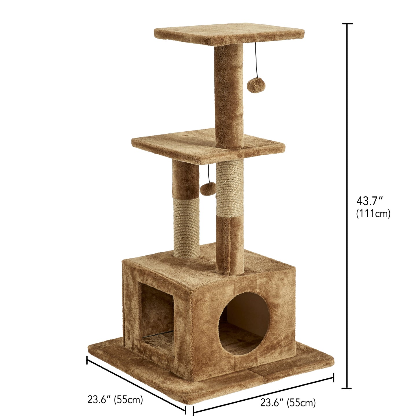 Willow 43.7-Inch Cat Tree, Cat Tower, Scratching Post, Perch & Playground
