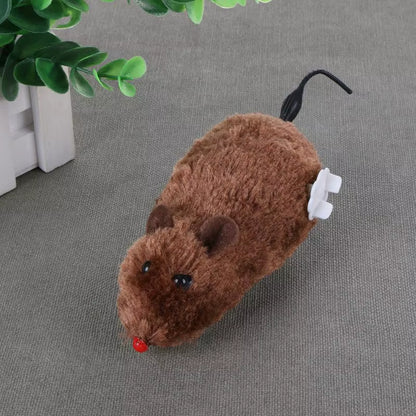 1PC Mouse Toy Clockwork Plush Mouse Toy for Cat Kitten Interactive Playing Toy Mechanical Motion Rat Pet Cat Products